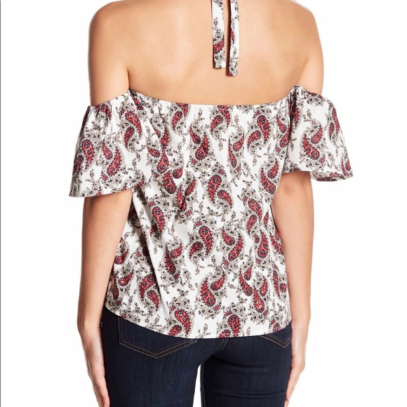 NEW! AFTER MARKET Paisley Cold Shoulder Top - Picture 3 of 8